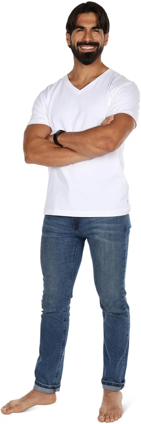 MeMoi Mens 2 Pair Pack V-Neck T-Shirt Undershirt