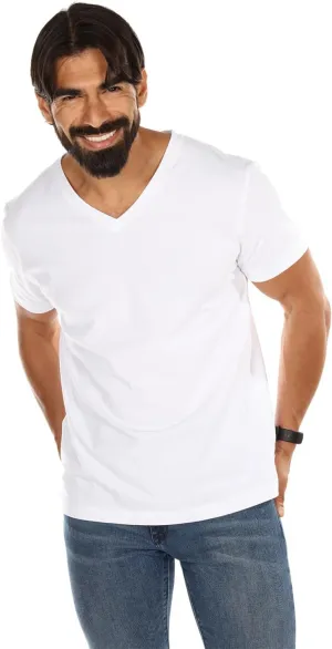 MeMoi Mens 2 Pair Pack V-Neck T-Shirt Undershirt