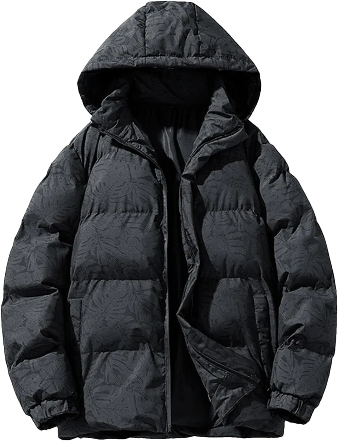 Men Parkas Hooded Coat Outwear Puffer Jacket Winter Cotton-Padded Men's Clothing Top