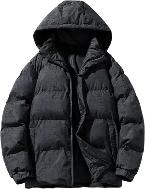 Men Parkas Hooded Coat Outwear Puffer Jacket Winter Cotton-Padded Men's Clothing Top