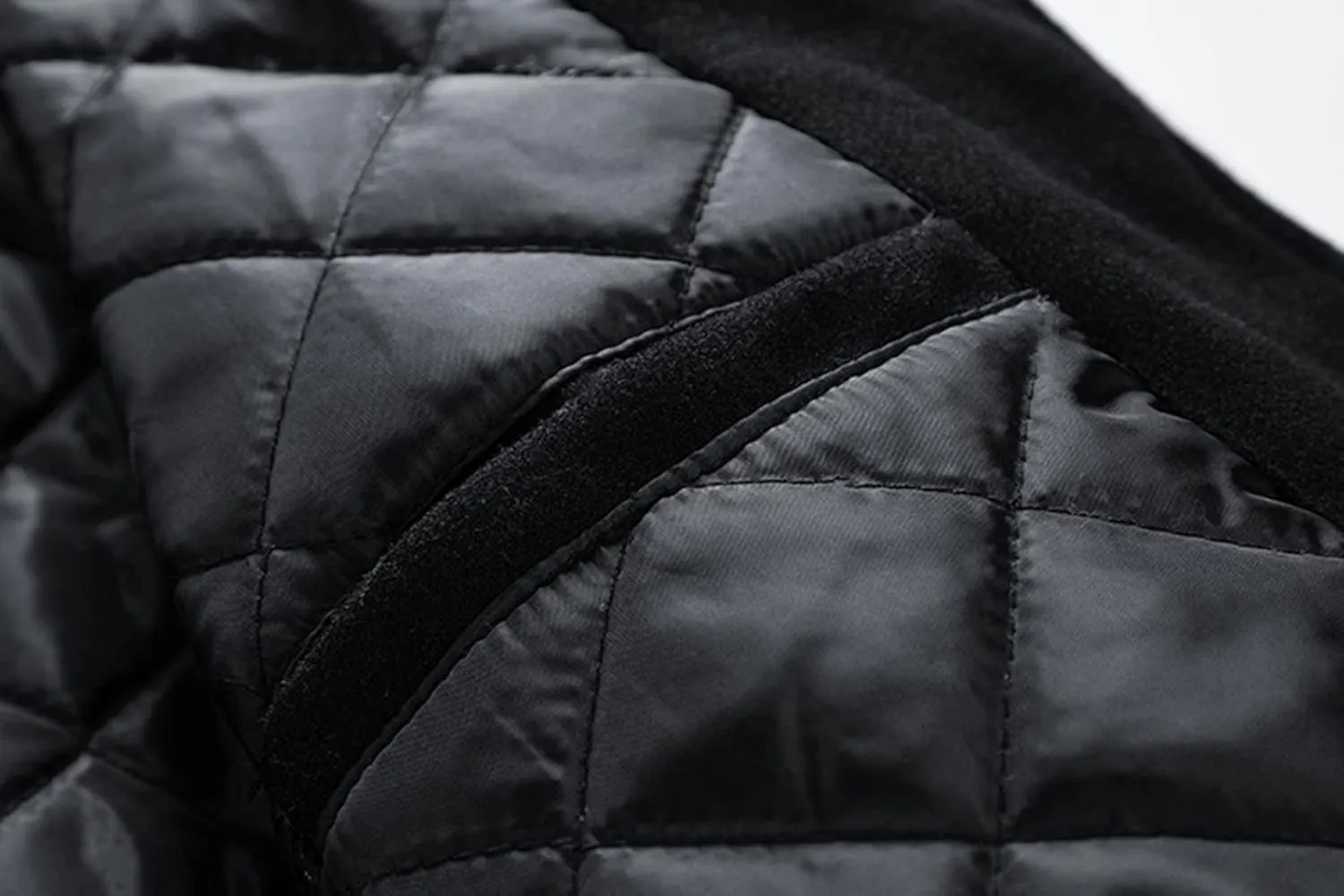 Men's Baseball Jacket Fashion Padded College Varsity Jackets Faux Leather Sleeves Button Down Bomber Coat