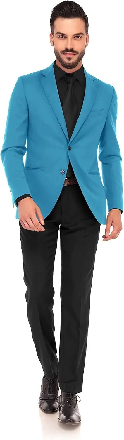 Men's Blazer 2 Button Long Sleeve Regular Fit Suit Sport Coat Jacket Business Lightweight Casual Sport Coat