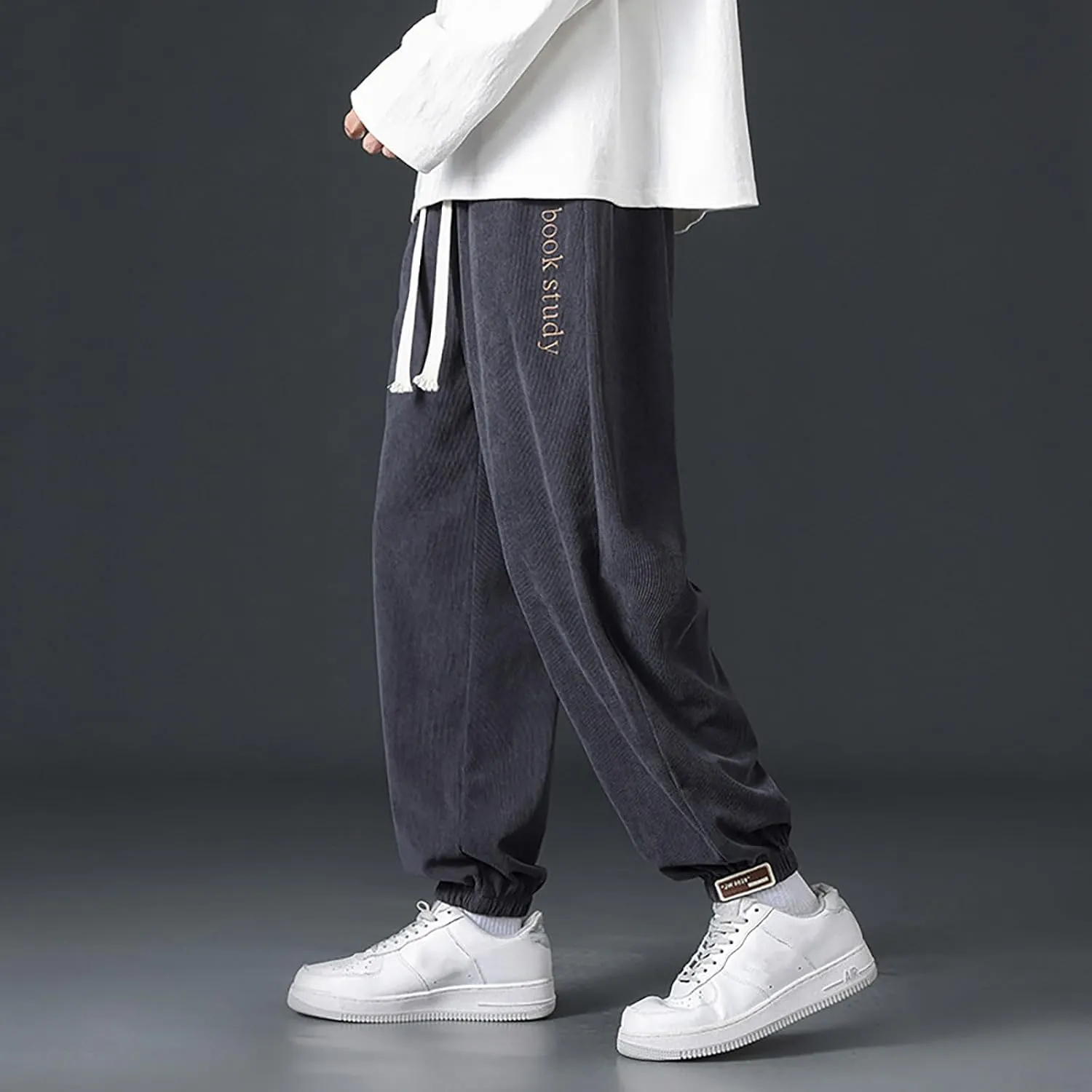 Mens Casual Joggers Pants Cotton Drawstring Chino Cargo Pants Hiking Outdoor Track Jogging Sweatpants Pants