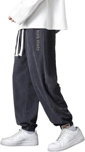 Mens Casual Joggers Pants Cotton Drawstring Chino Cargo Pants Hiking Outdoor Track Jogging Sweatpants Pants