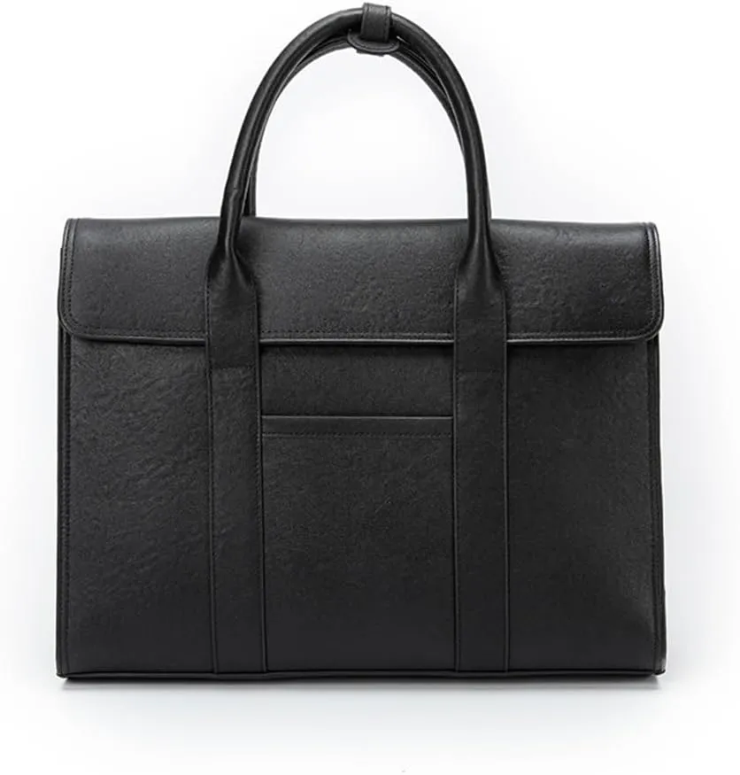 Men's Leather Tote Top Layer Cowhide Vegetable Tanned Leather Business Briefcase Computer Bag