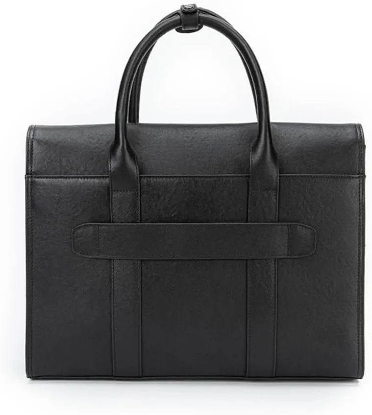 Men's Leather Tote Top Layer Cowhide Vegetable Tanned Leather Business Briefcase Computer Bag
