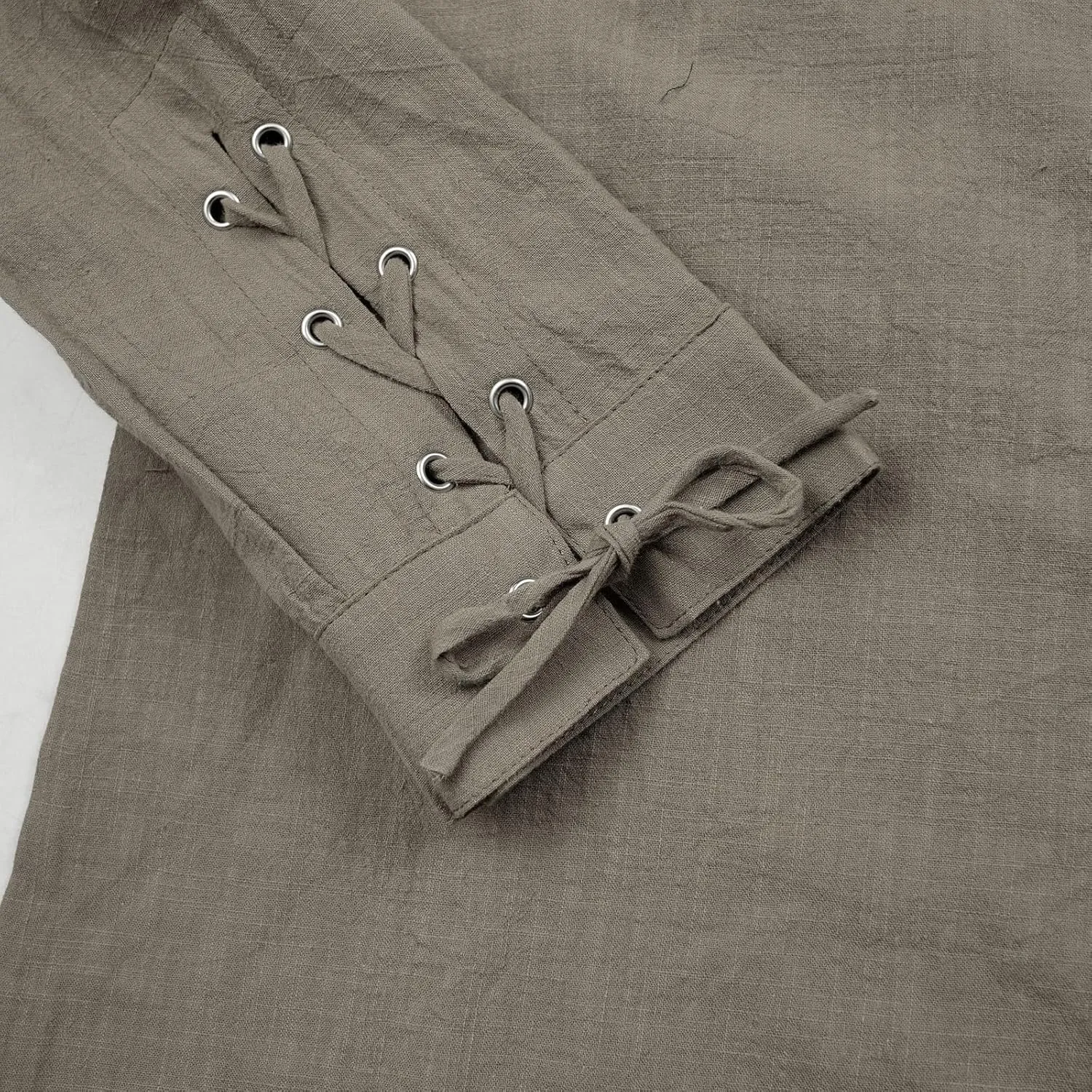 Men's Renaissance Shirt Pirate Medieval Viking top Linen Long Sleeved Halloween Costume