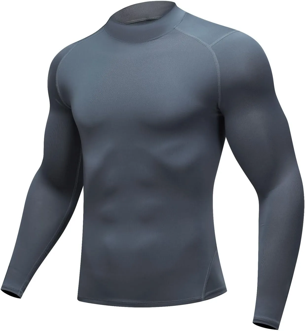 Men's UPF 50  Long Sleeve Rash Guard Compression Shirt Quick Dry Water Surf Swim Shirts Cold Gear Base Layer Ski Top