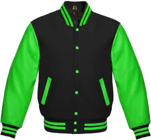 Men's Varsity Jacket Baseball Letterman Wool and Leather Premium Quality Basketball Jackets