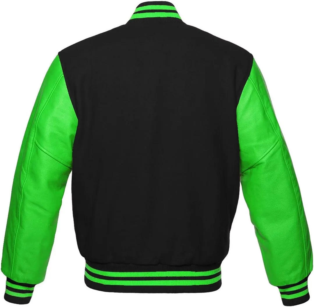 Men's Varsity Jacket Baseball Letterman Wool and Leather Premium Quality Basketball Jackets