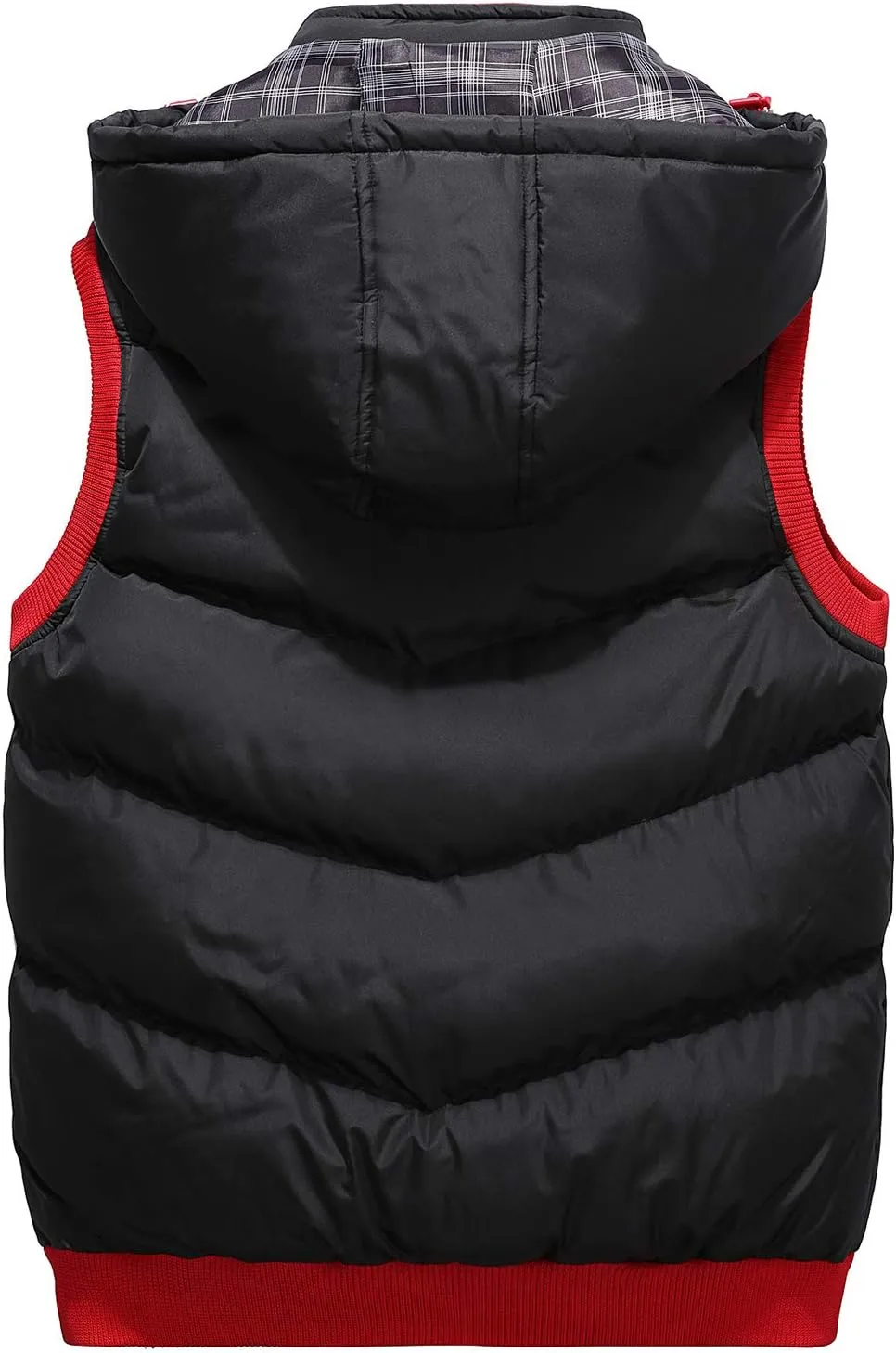 Men's Winter Removable Hooded Padded Vest Outerwear Sleeveless Jacket