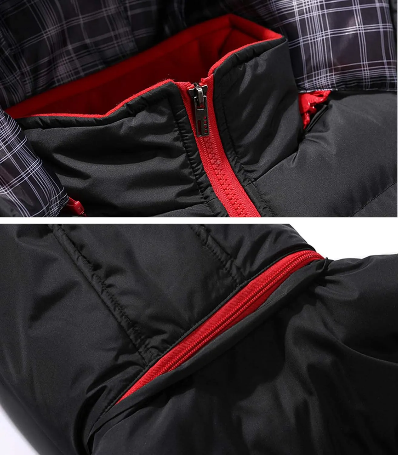 Men's Winter Removable Hooded Padded Vest Outerwear Sleeveless Jacket