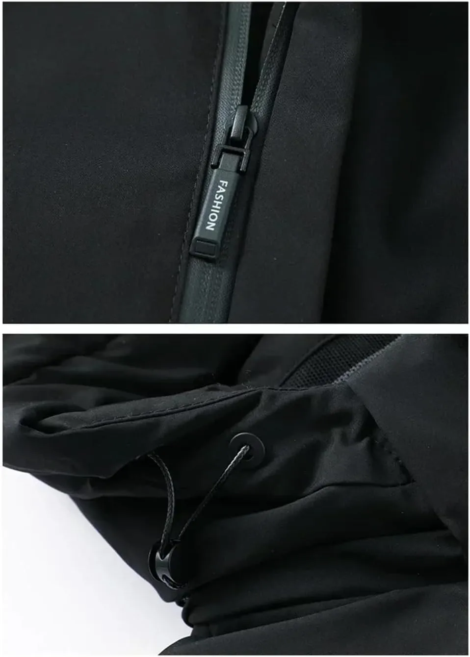 Men's Winter Zipper Cotton Padded Coat Outwear Casual Thick Jacket Hooded Windbreaker Parkas