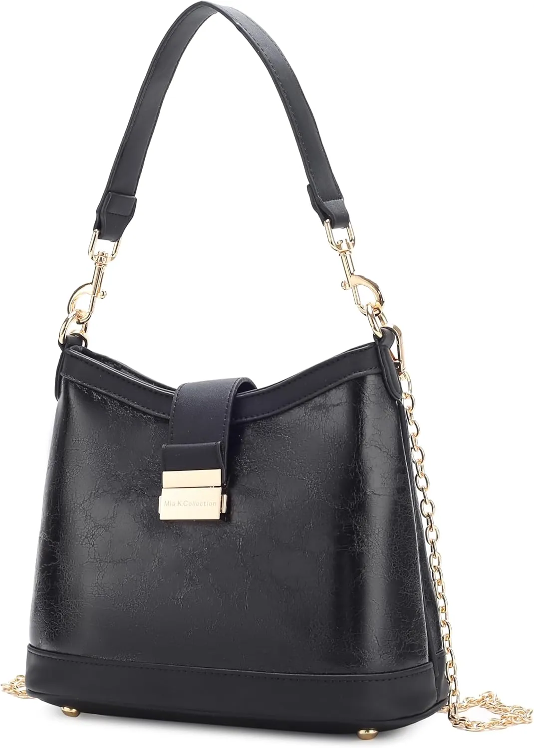 MKF Collection Shoulder Bag for Women, Vegan Leather Hobo Handbag Top-Handle Purse