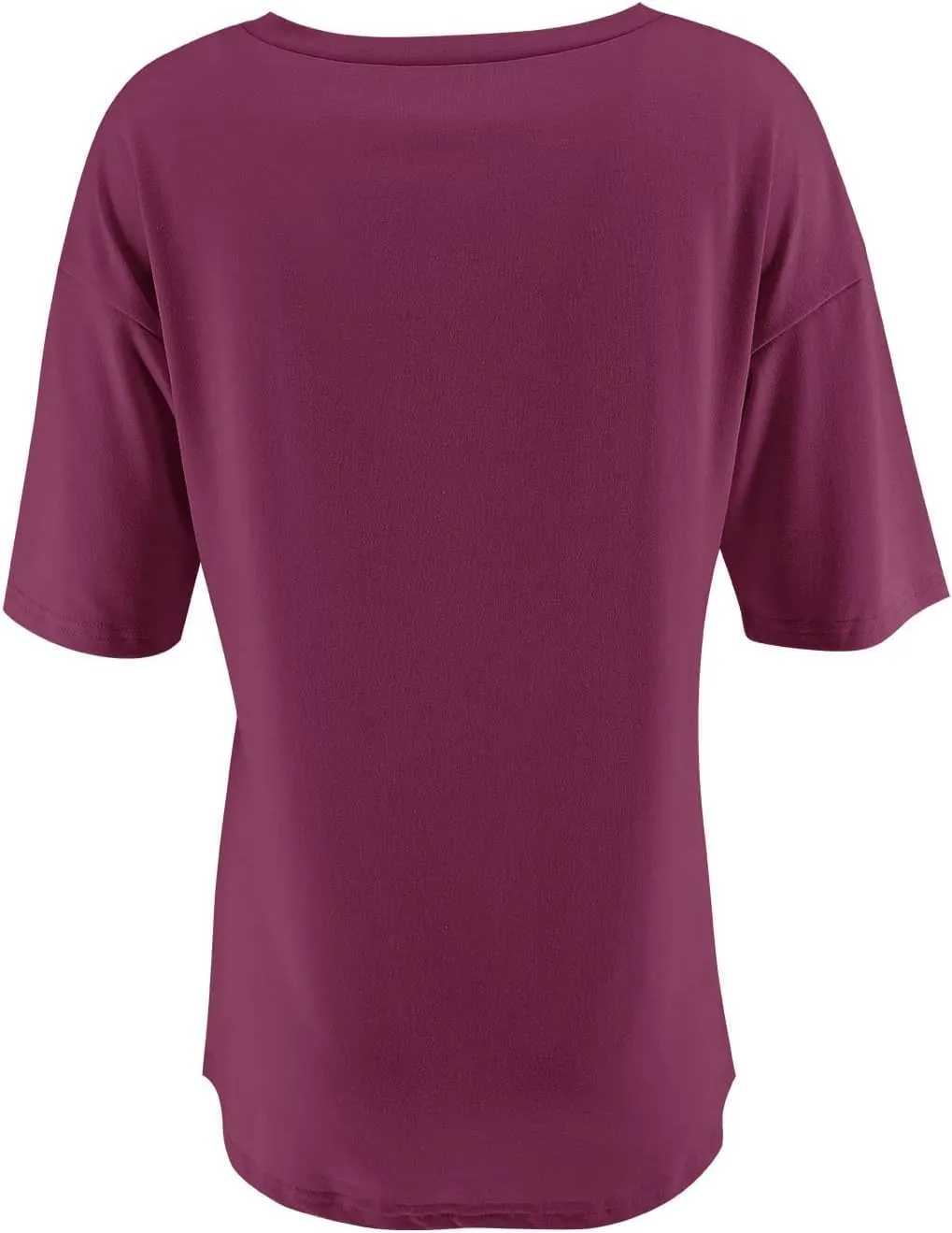 Muchpow Women's Crewneck Summer T Shirt Short Sleeve Casual Loose Tops with Pocket