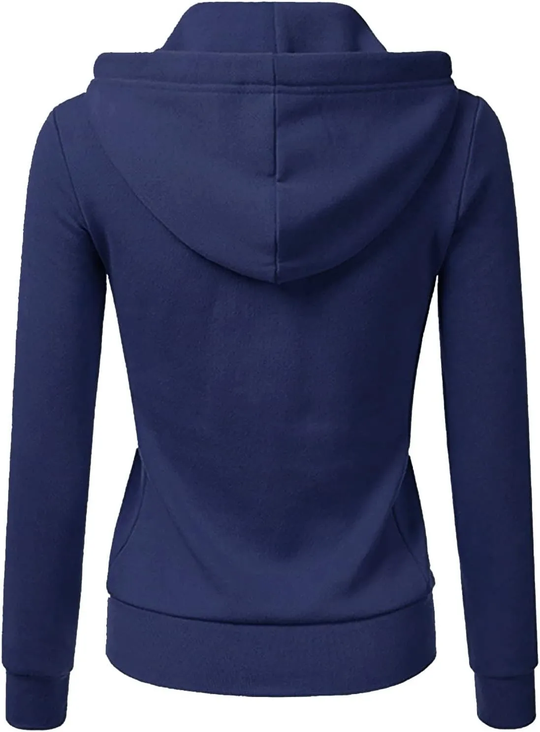 Muyise Women's Full Zip Up Hoodies Long Sleeve Color Block Hooded Sweatshirts Jackets Casual Lightweight Coat with Pockets