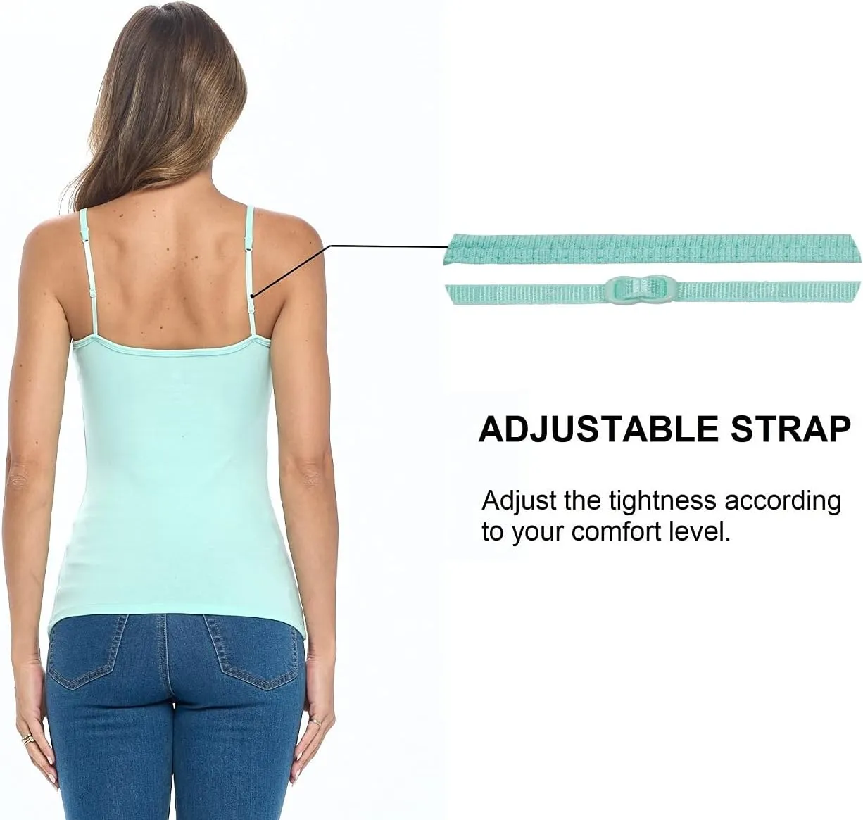 Natural Uniforms Women's Camisole Tank Top-Breathable Cotton Stretch Multi Pack of 2