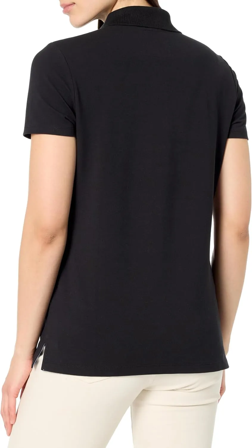 Nautica Women's Short Sleeve Button Placket Polo