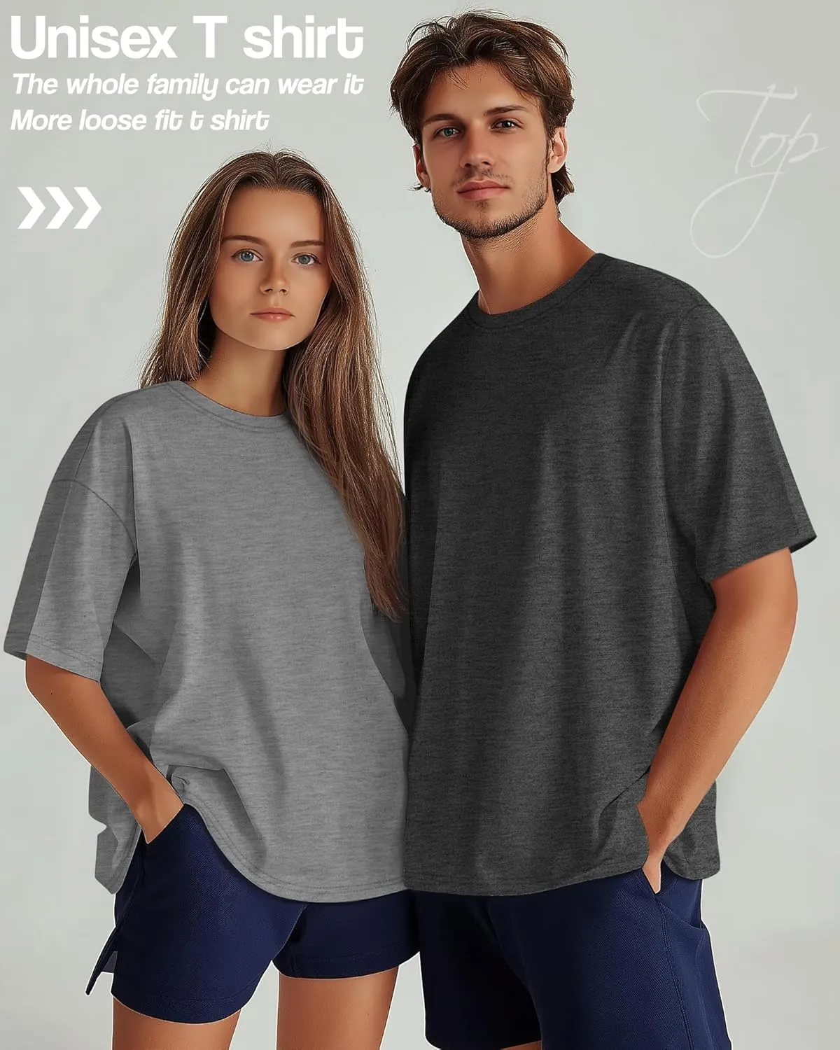 Neer 4 Pack Men's Big and Tall Shirts Summer Cotton Short Sleeve Tee Crew Neck Casual Top Basic Oversize T Shirts