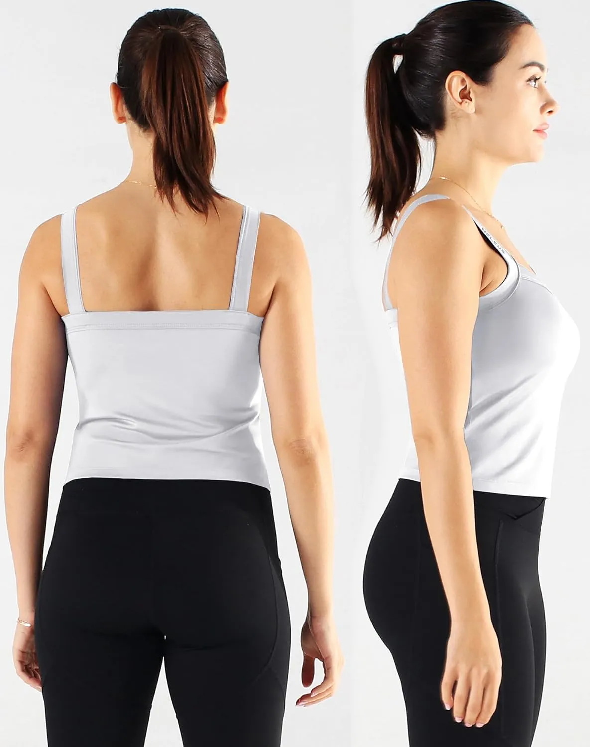 NELEUS Women's 3 Pack Athletic Compression Tank Top with Sport Bra Running Shirt