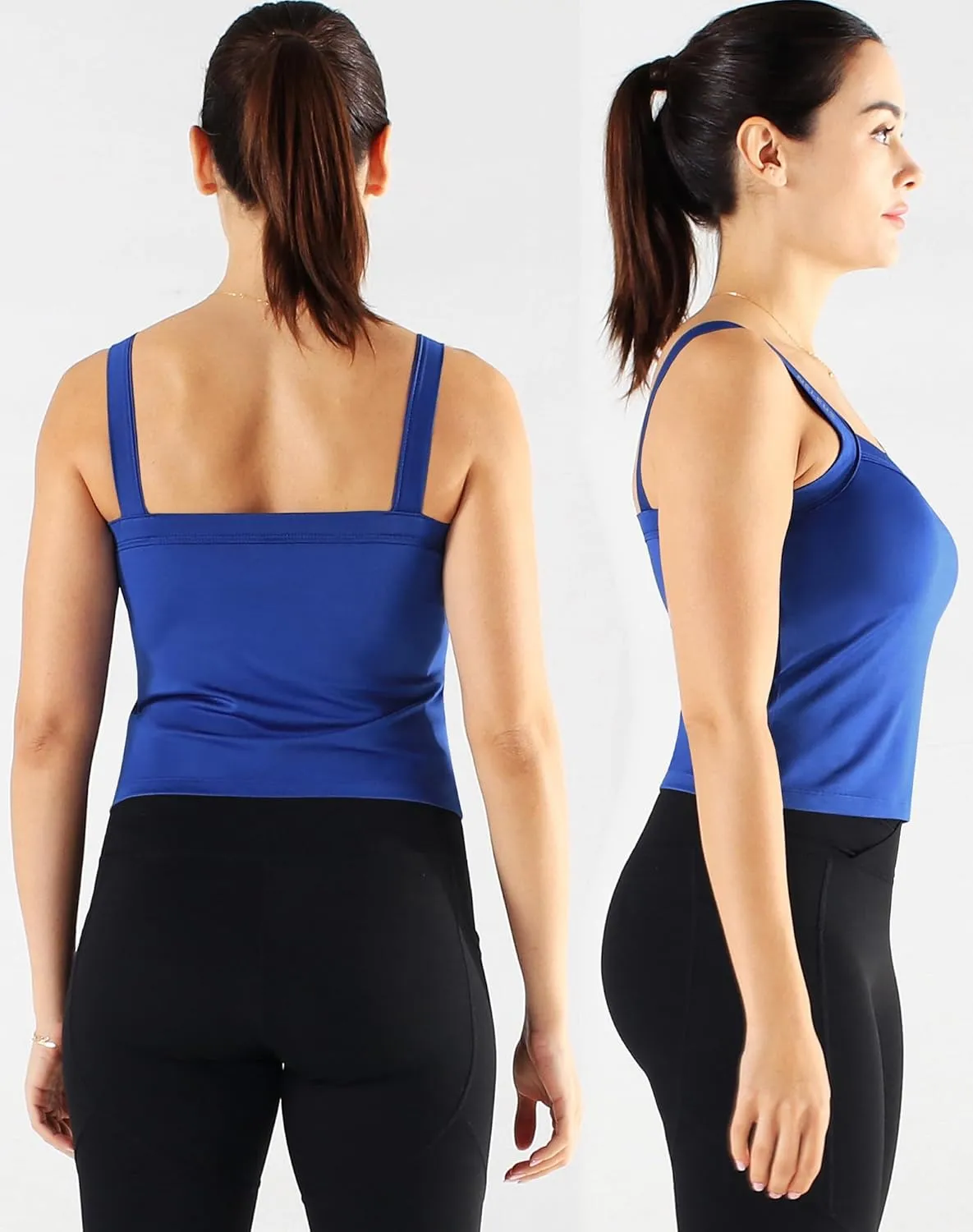 NELEUS Women's 3 Pack Athletic Compression Tank Top with Sport Bra Running Shirt