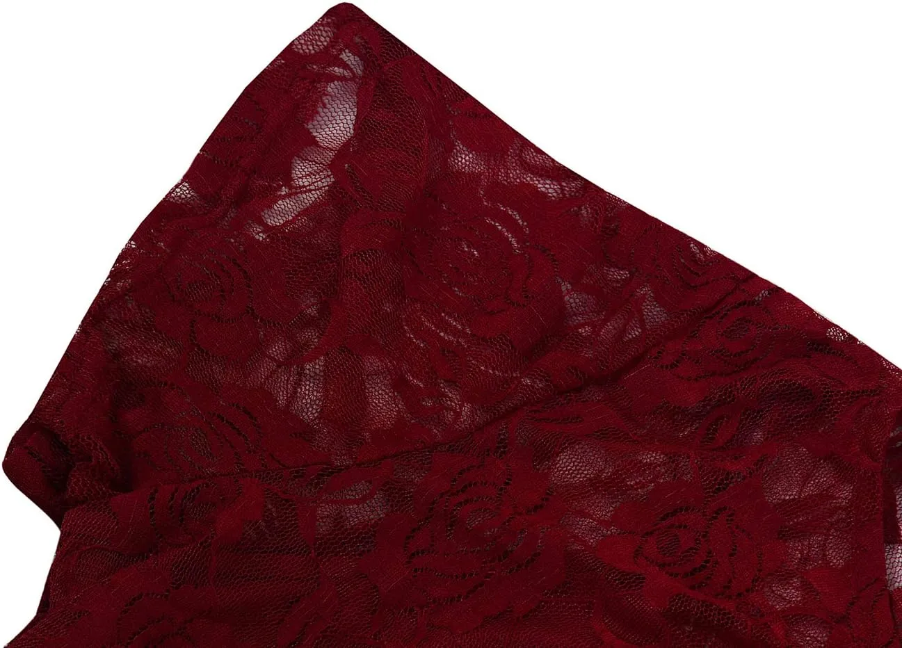 Nemidor Women's Scooped Neckline Floral lace Top Plus Size Cocktail Party Midi Dress
