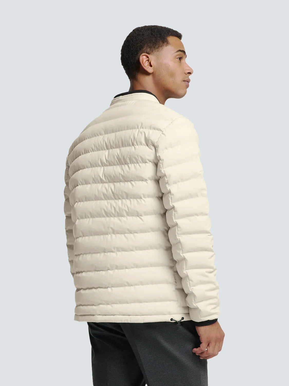No Excess Padded Jacket: Short Fit - Cement