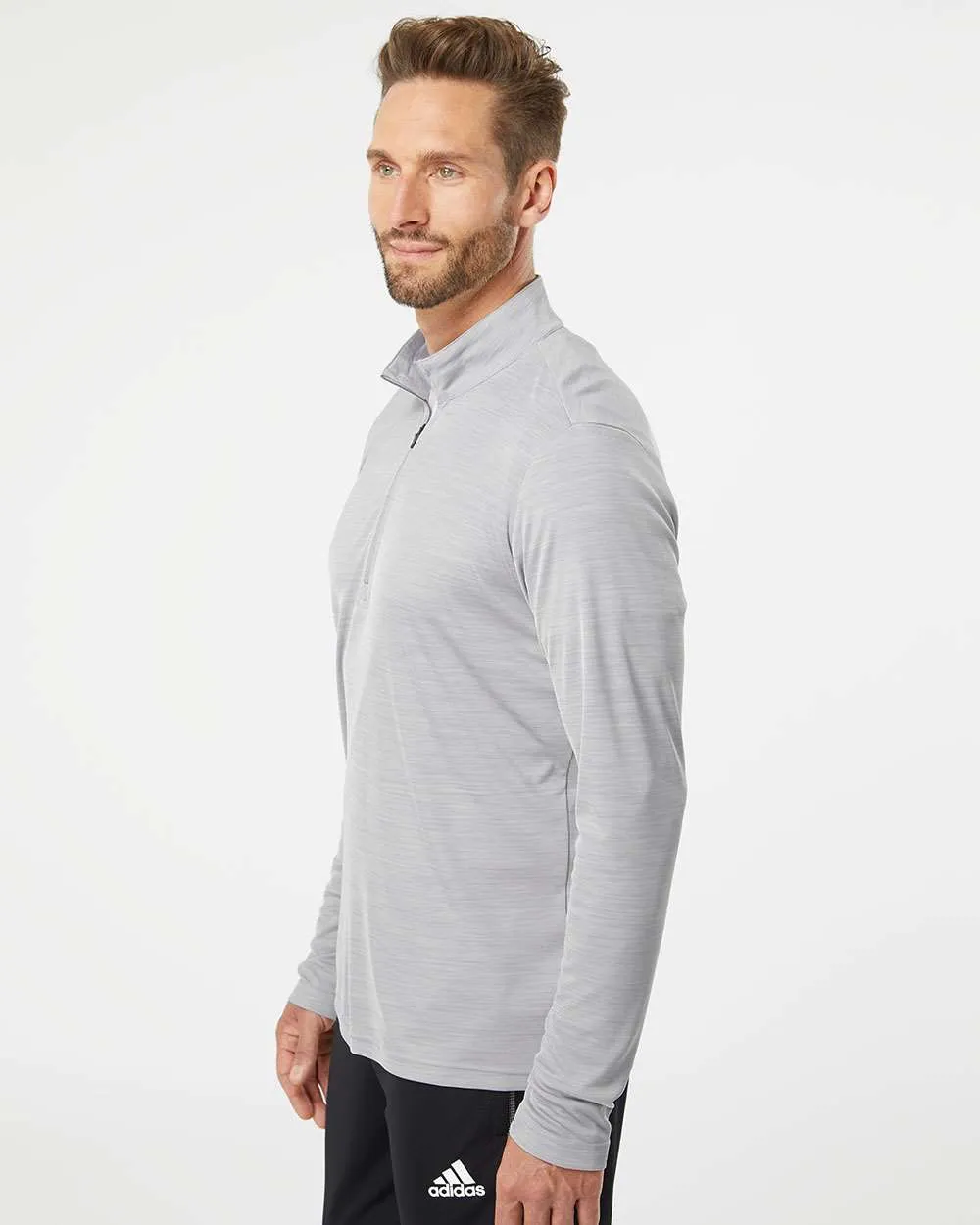 OUTLET-Adidas Lightweight Mélange QuarterZip Pullover