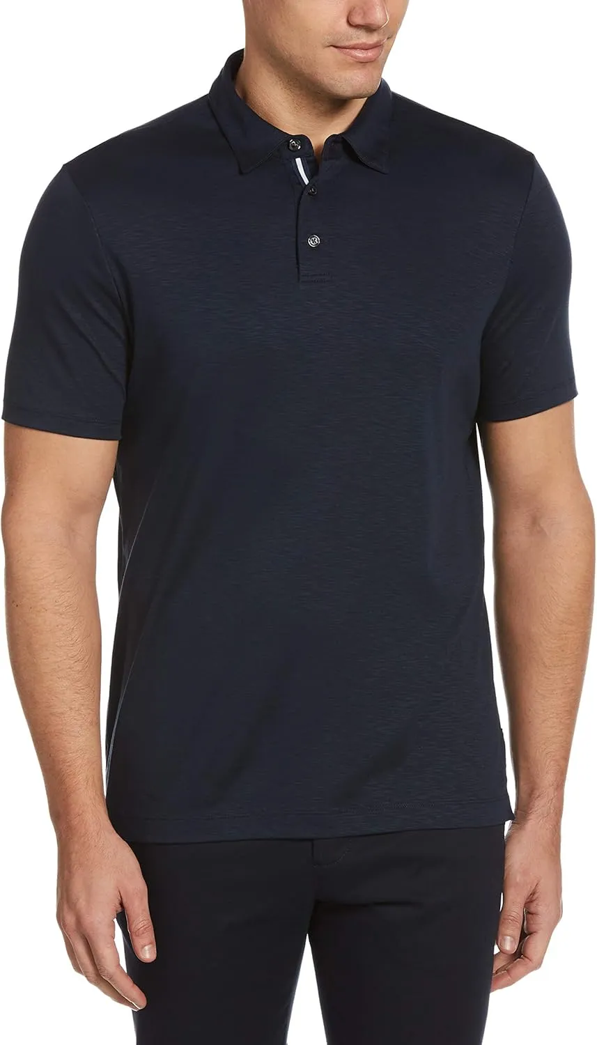 Perry Ellis Men's Ultra Soft Touch Slub Short Sleeve Polo Shirt
