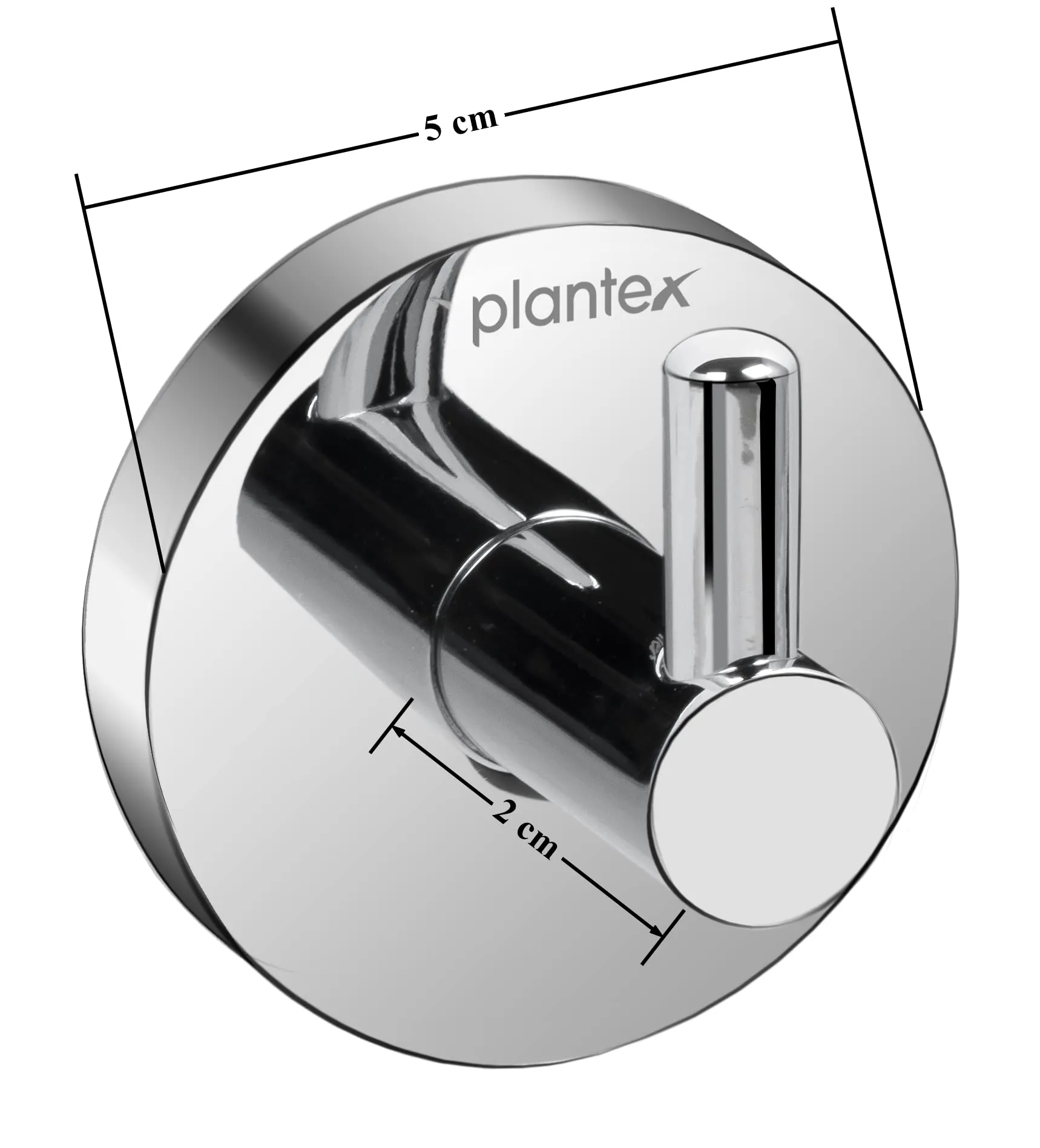 Plantex Rich Silver Bathroom Hooks for Hanging Towels and Clothes in Bathroom/washroom (Fully Brass)