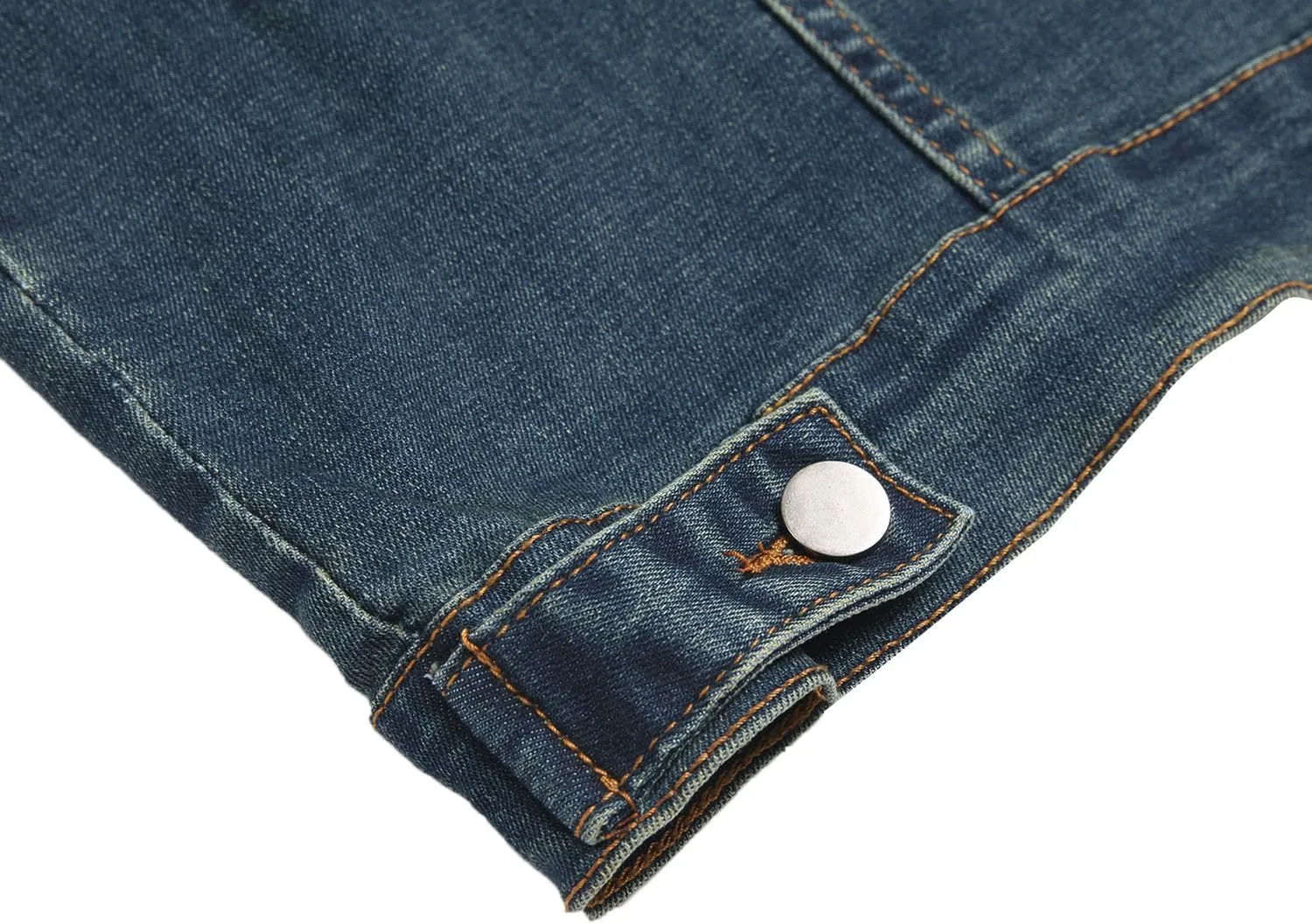 QIMYUM Jean Jacket For Men, Distressed Slim Denim Jacket