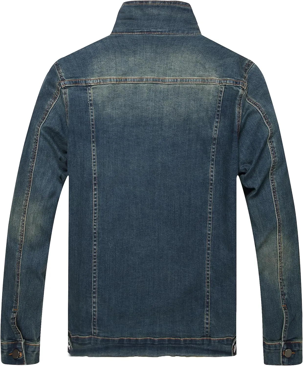 QIMYUM Jean Jacket For Men, Distressed Slim Denim Jacket