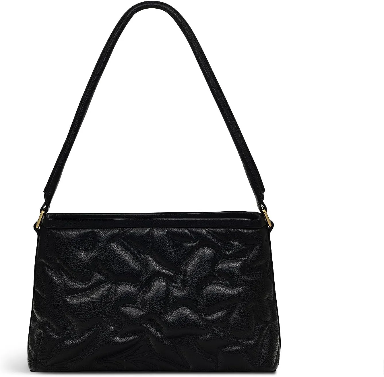 RADLEY London Floral Street Womens Medium Leather Open Top Shoulder Bag, Black