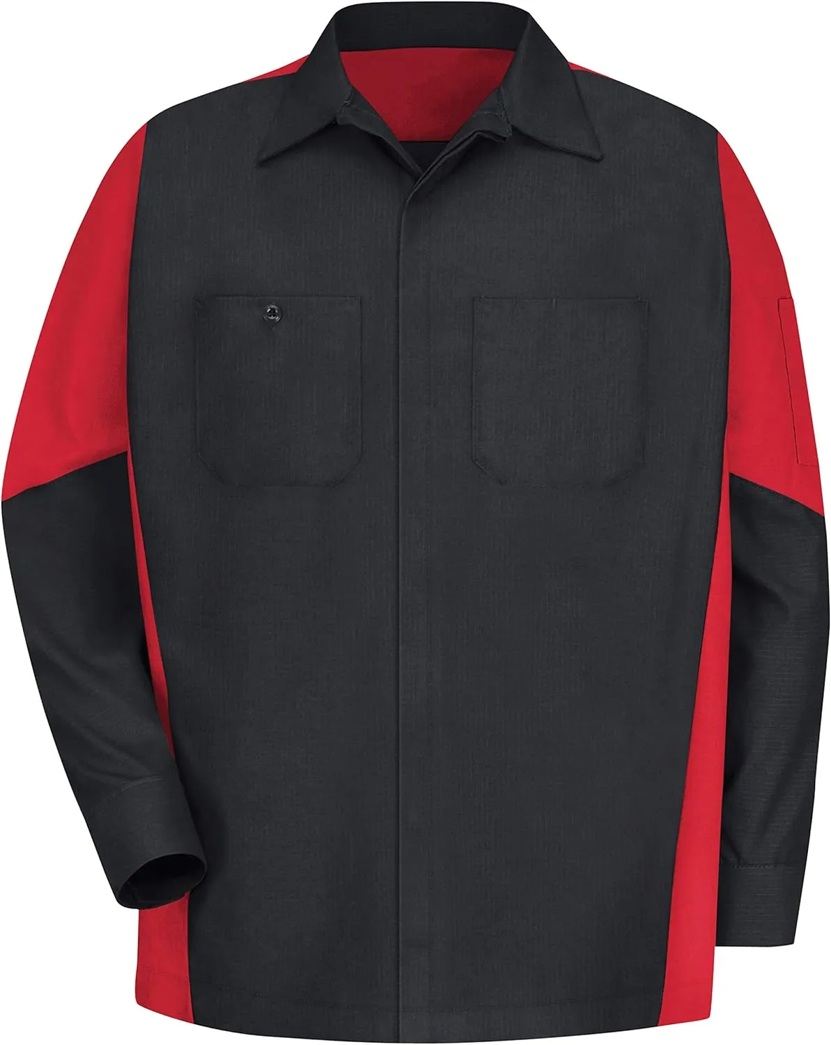 Red Kap Men's Long Sleeve Two-Tone Crew Shirt