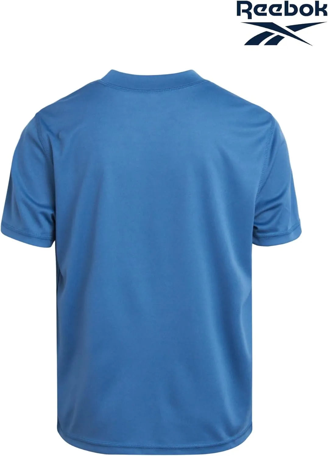 Reebok Boys Swim Shirt - 2 Pack Short Sleeve Rash Guard for Boys UPF 50  Quick Dry Kids Swimwear Sun Shirt for Summer