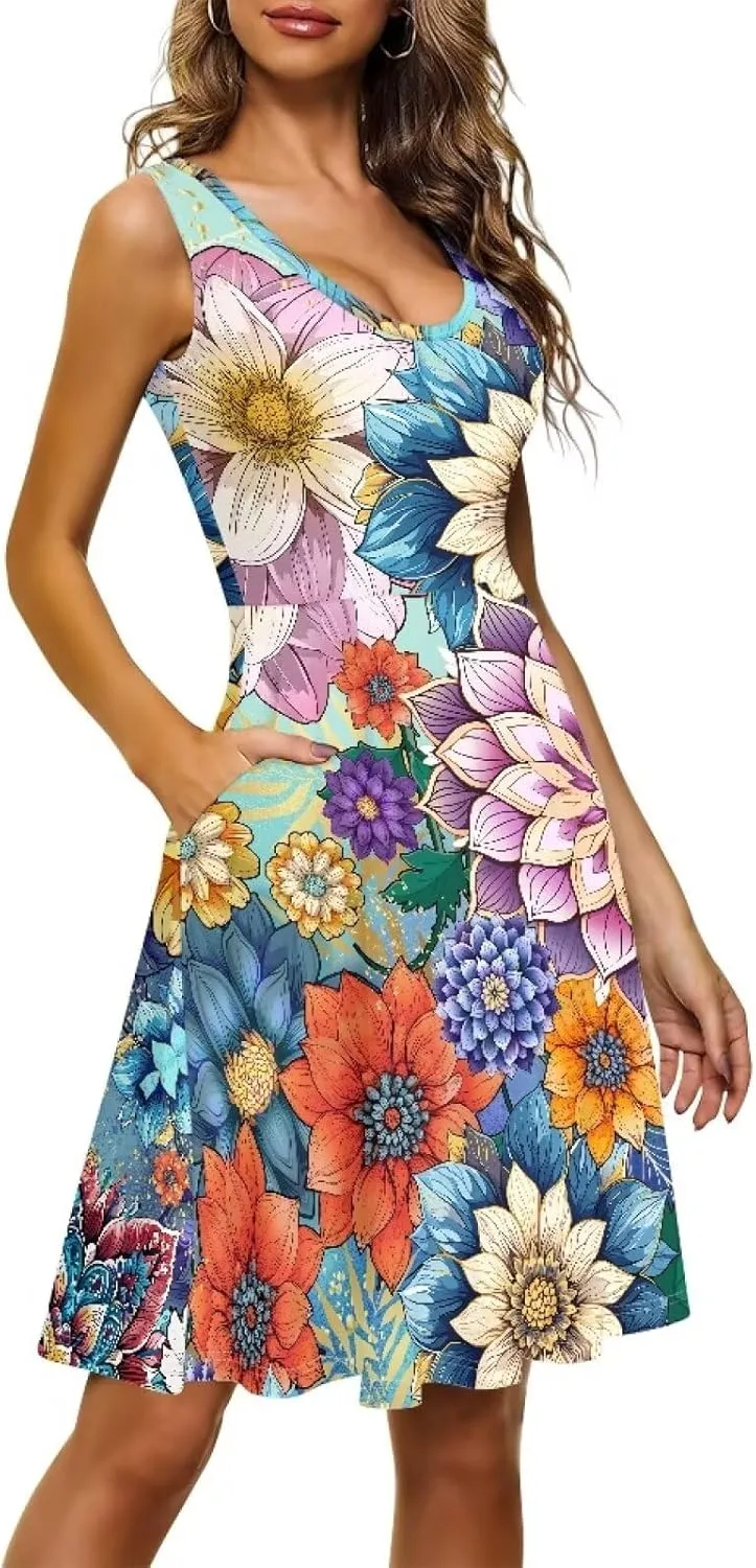Renewold Women's Dresses Women's Casual Dresses Women's Swimsuits & Cover Ups Tank Top Dress