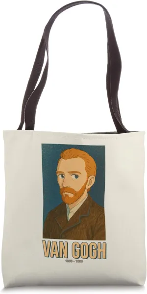 Retro Vincent Van Gogh Painting Anime Arts Self Portrait Tote Bag