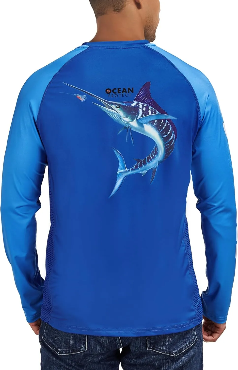 Rodeel Men's Fishing Shirts for Men Long Sleeve Wicking Fabric UPF 50 Sun Protection Performance Shirt