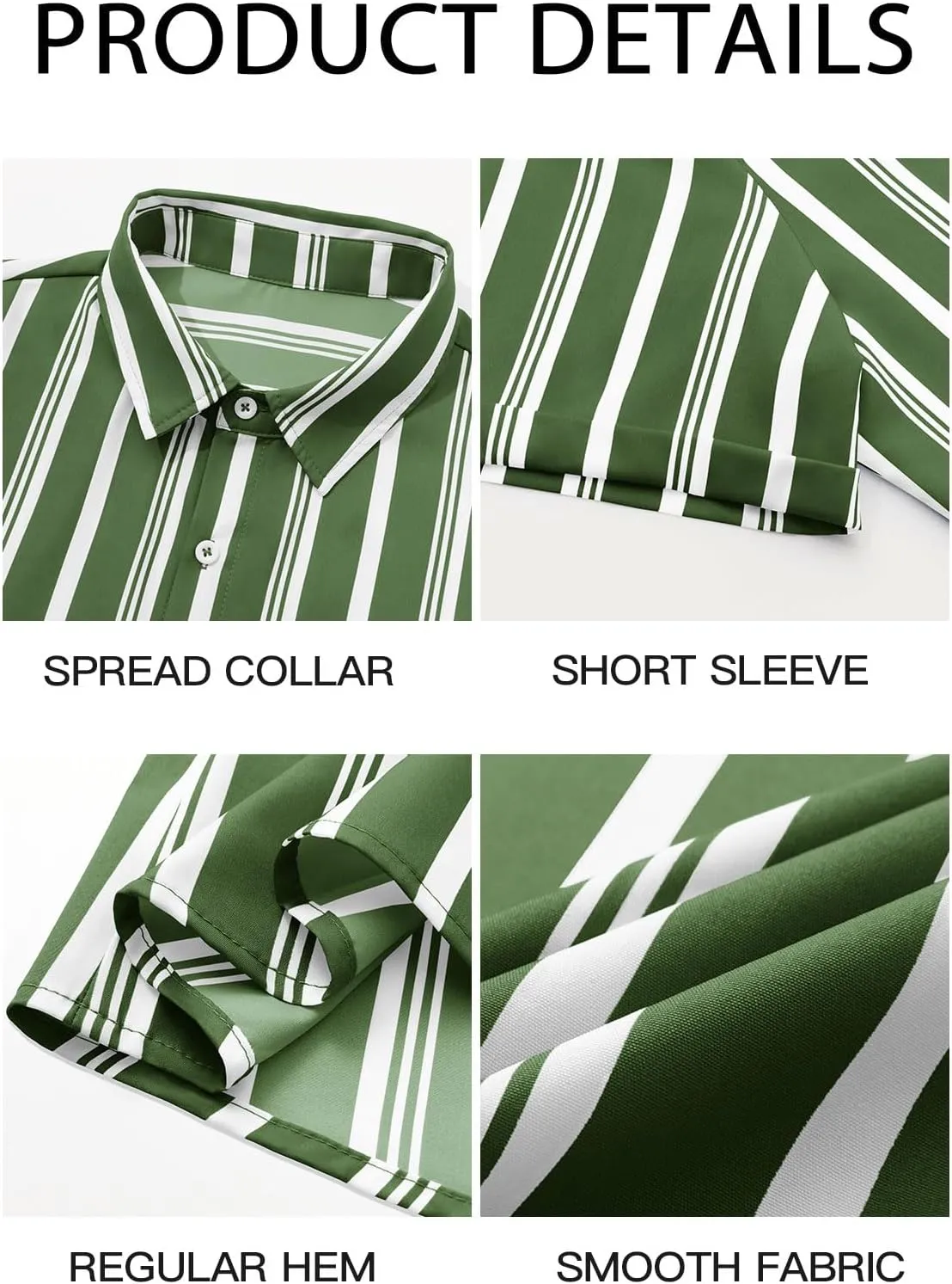 Runcati Mens Casual Striped Shirts Button Down Short Sleeve Summer Hawaiian Shirt Hippie Beach Vacation Tops