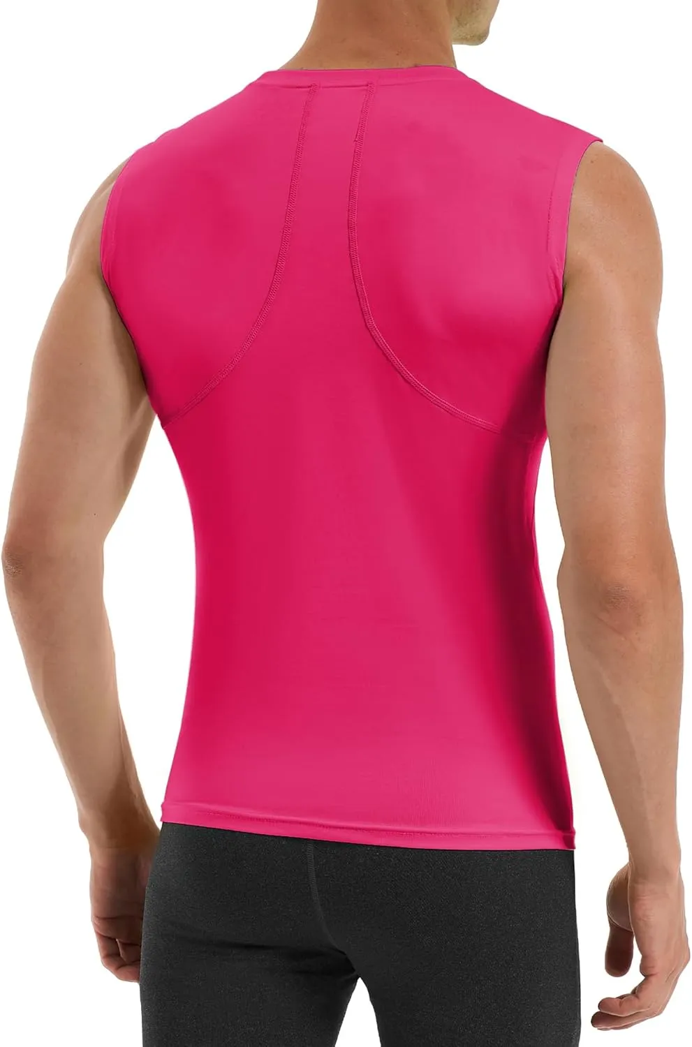Runhit Sleeveless Compression Shirt Men Tank Top Athletic Muscle Shirts for Men