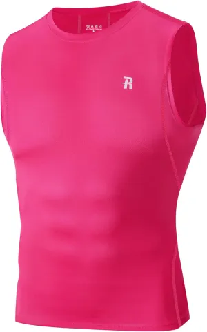 Runhit Sleeveless Compression Shirt Men Tank Top Athletic Muscle Shirts for Men