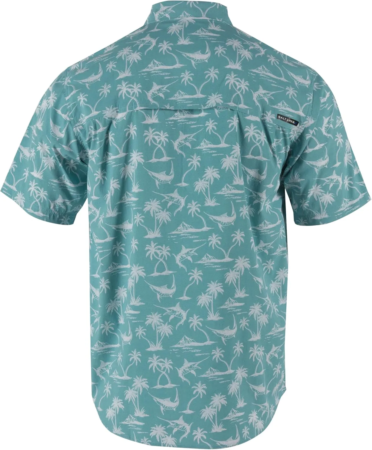 Salt Life Men's Marlin Terrain Short Sleeve Performance Woven