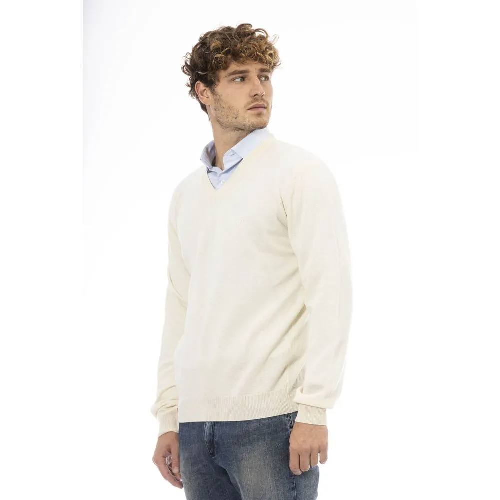 Sergio Tacchini White Wool Men Sweater