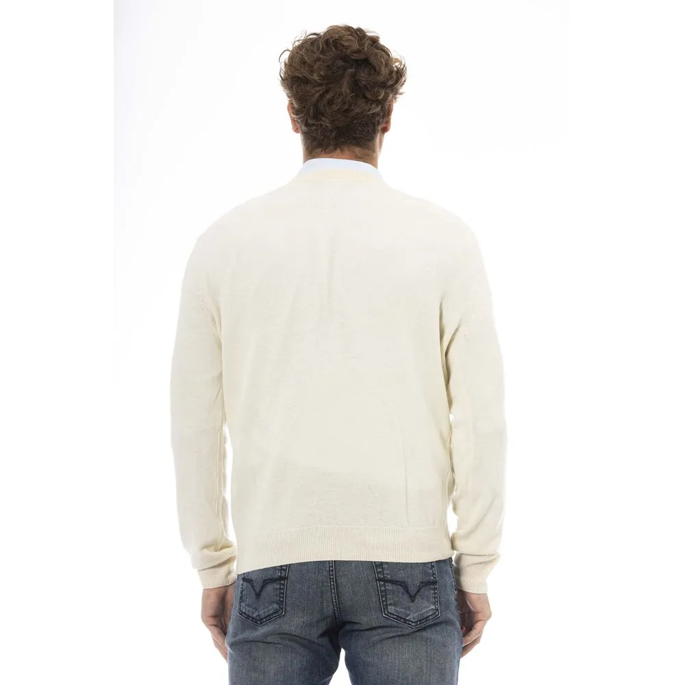 Sergio Tacchini White Wool Men Sweater