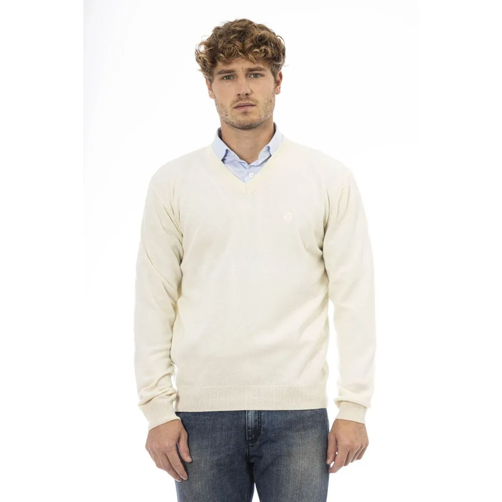 Sergio Tacchini White Wool Men Sweater