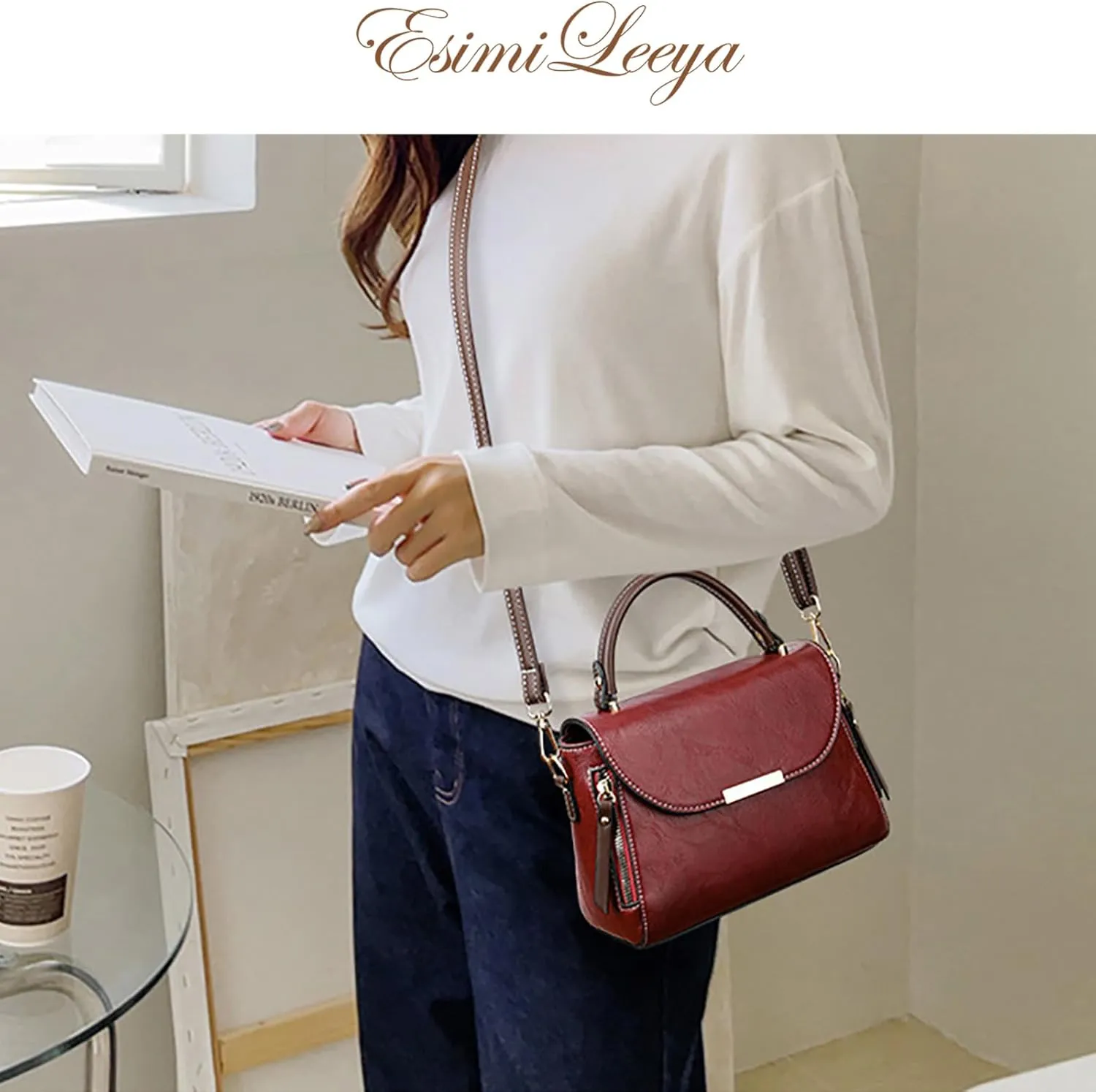 Small Satchel Purses for Women with Top Handle Women's Crossbody Shoulder Handbags