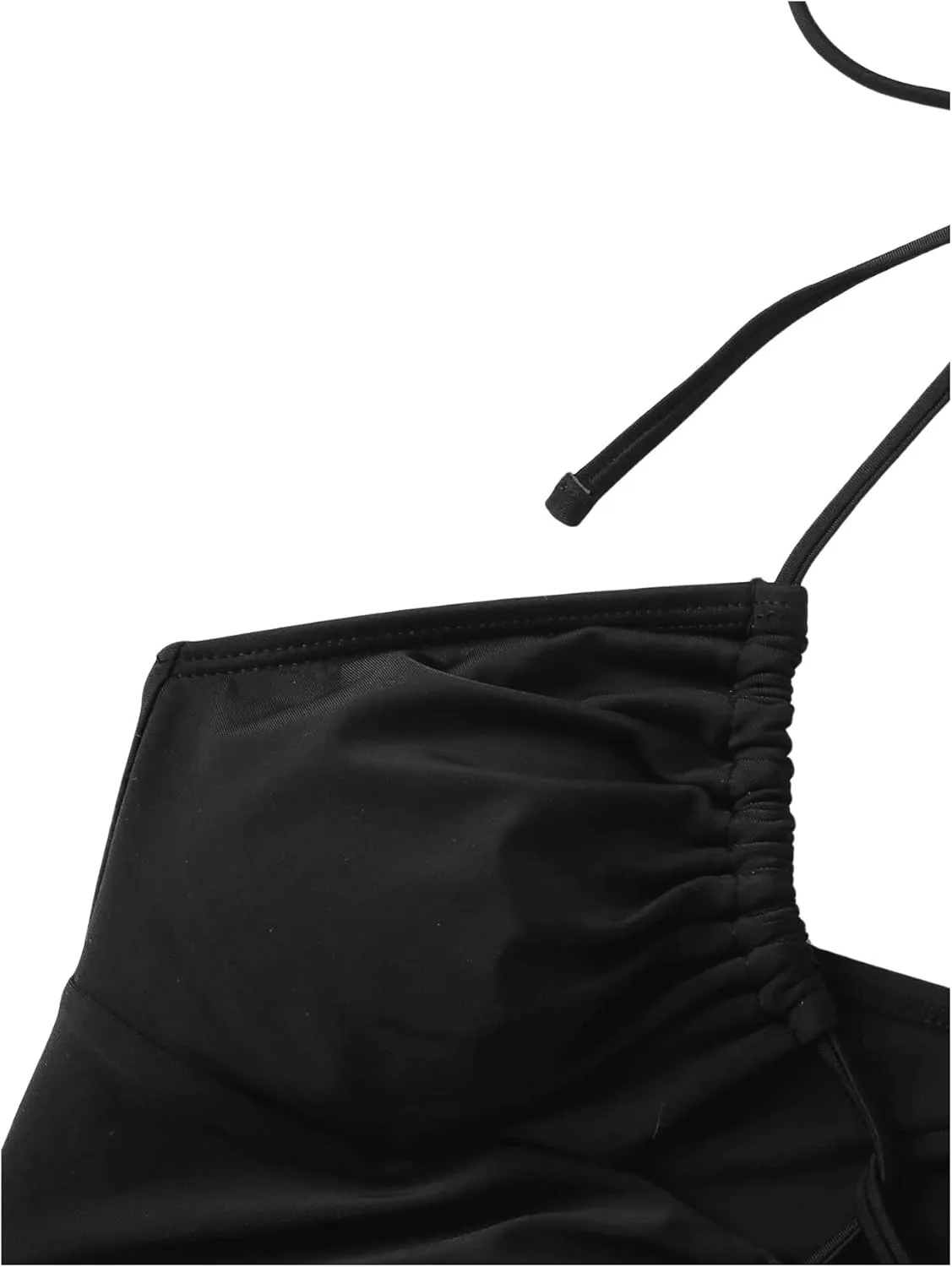 SOLY HUX Women's Halter Bikini Top Tie Front Bathing Suit Tops Swimsuit