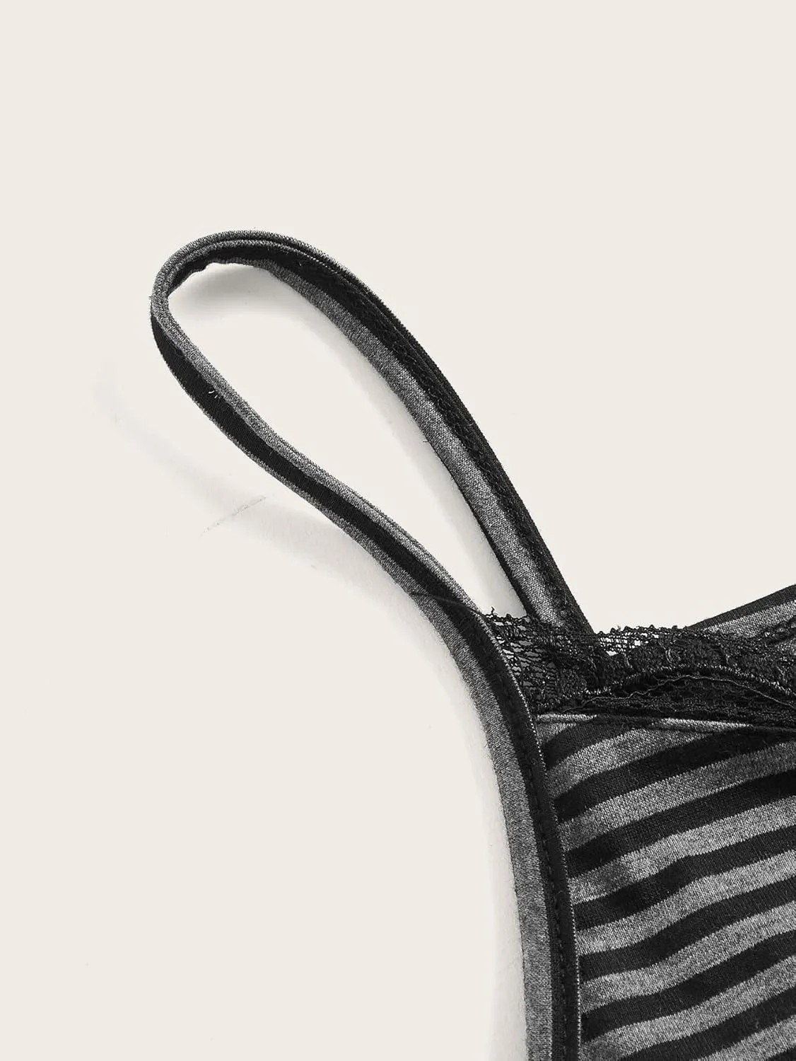 SOLY HUX Women's Striped Lace Trim Cami Top Spaghetti Strap Summer Y2K Camisole