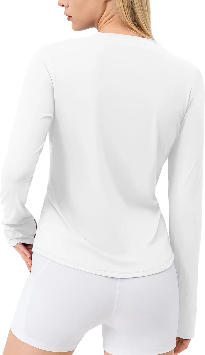 SPVISE Women's Long Sleeve Workout Shirts UPF 50  Running Hiking Yoga T-Shirt Tops Dry Fit UV Protection Rash Guard Sun Shirt