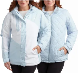 Spyder Women's Snow Ski Jacket - 3 Looks in 1 Insulated Puffer to Sherpa Fur Reversible Inner Winter Jackets for Women (S-XL)